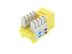 Picture of CAT5e Keystone Jack 90 Degree 110 UTP - Yellow - 4 of 9