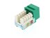 Picture of Cat 6 SpeedTerm Keystone Jack 90 Degree 110 UTP - Green - 4 of 12