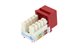 Picture of Cat 6 SpeedTerm Keystone Jack 90 Degree 110 UTP - Red - 4 of 12