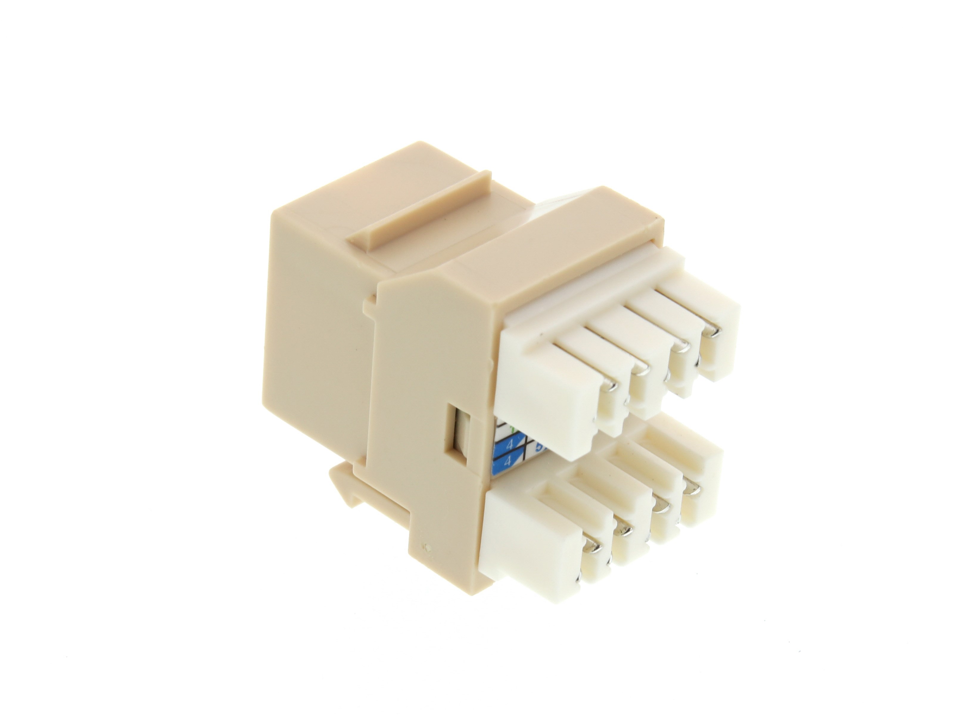 CAT6 SpeedTerm Keystone Jack 180 Degree 110 UTP - Ivory | Computer