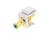 Picture of Feed Through Keystone Jack - RCA (Component / Composite) - White - Color Coded Green - 4 of 8