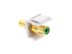 Picture of Feed Through Keystone Jack - RCA (Component / Composite) - White - Color Coded Green - 6 of 8