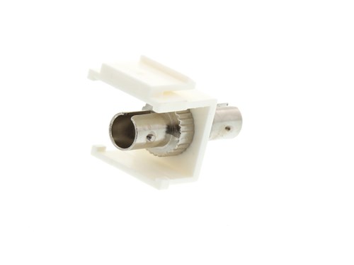 Fiber Optic Keystone Coupler - ST to ST Simplex - White