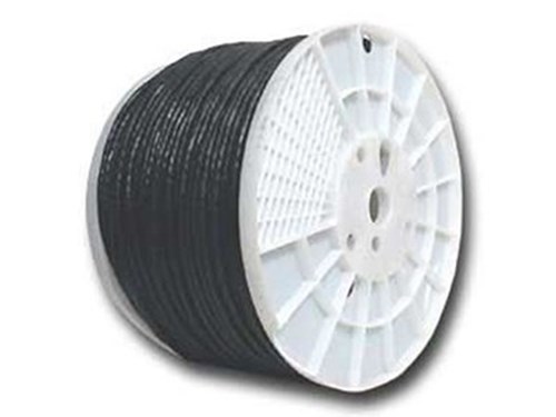 Cat 6 600Mhz Network Cable - Stranded - Black PVC - 1000 FT