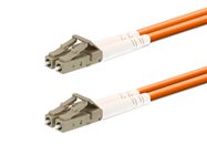 10 meter multimode duplex fiber optic patch cable LC to LC 50/125