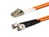 1 meter multimode duplex fiber optic patch cable with LC to ST connectors - 0 of 7