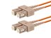 SC to SC multimode duplex fiber optic patch cable, 62.5/125, connector view - 0 of 5