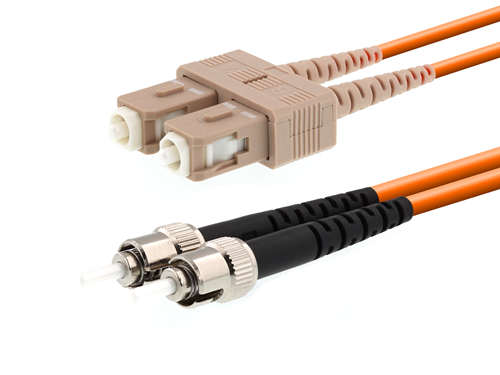 10m Multimode Duplex Fiber Optic Patch Cable (62.5/125) - ST to SC