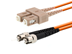 Picture of 7m Multimode Duplex Fiber Optic Patch Cable (50/125) - SC to ST - 0 of 4