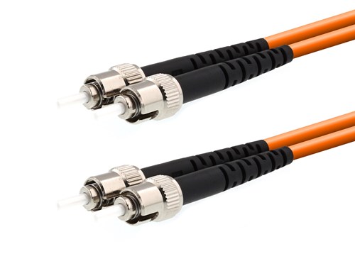 2m Multimode Duplex Fiber Optic Patch Cable (50/125) - ST to ST