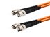 ST to ST multimode duplex fiber optic patch cable, 50/125, connector view - 0 of 5