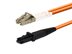 3m multimode duplex fiber optic patch cable 62.5/125 LC to MTRJ connector close-up - 0 of 4
