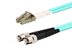 Picture of 5m Multimode Duplex Fiber Optic Patch Cable (50/125) OM3 Aqua - Laser Opt - LC to ST - 0 of 4