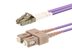 1 meter OM4 multimode duplex fiber optic patch cable with LC to SC connectors - 0 of 4