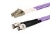 Picture of 1m Multimode Duplex OM4 Fiber Optic Patch Cable (50/125) - LC to ST - 0 of 4