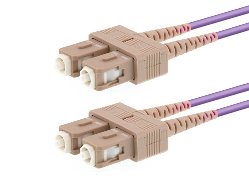 25m Multimode Duplex OM4 Fiber Optic Patch Cable (50/125) - SC to SC