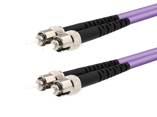 20m Multimode Duplex OM4 Fiber Optic Patch Cable (50/125) - ST to ST