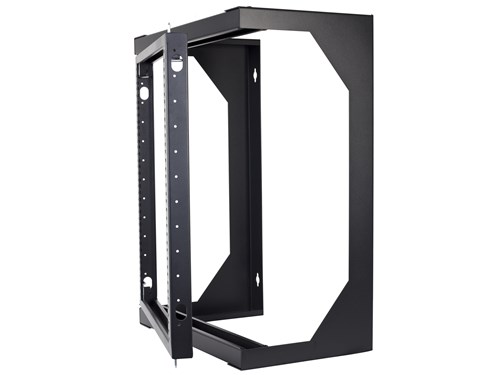 6U Open Frame Swing Out Wall Mount Rack - 201 Series, 12 Inches Deep, Flat Packed
