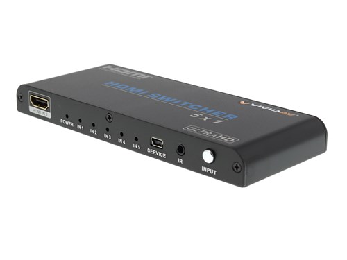 5x1 HDMI 2.0 Switch - 4K, Ultra HD, Full HD, IR Remote Control