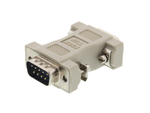 Null Modem Adapter for Serial Cables - DB9 Male to Male