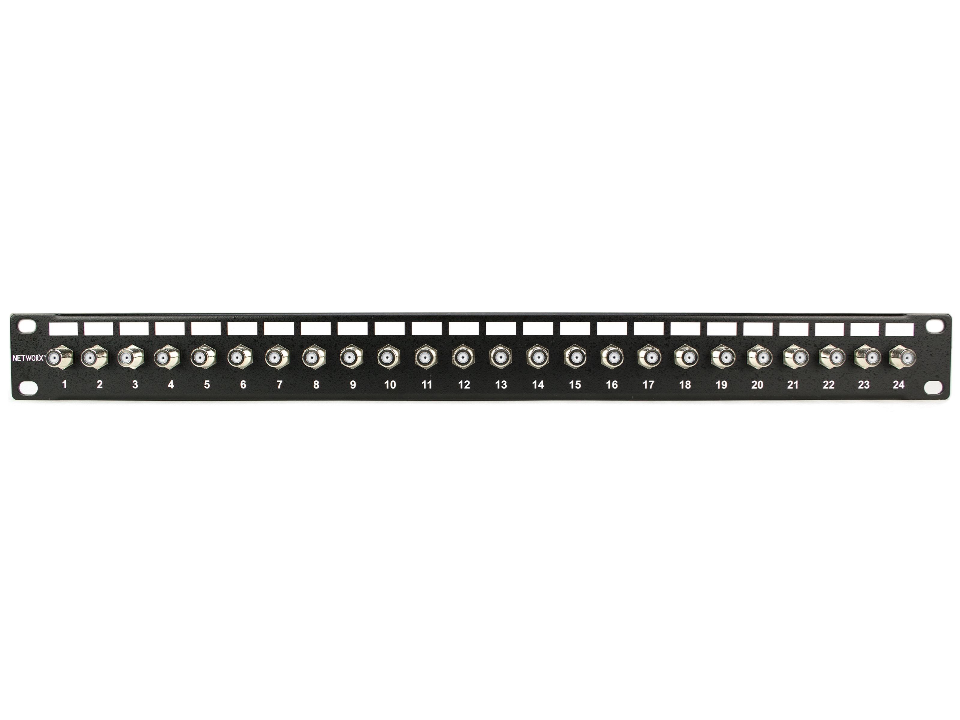 Tuff Jacks Coaxial Patch Panel Tuff Jacks 24-Port Rackmount Coax Patch ...