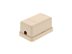Side view of 1 port ivory surface mount box - 2 of 8