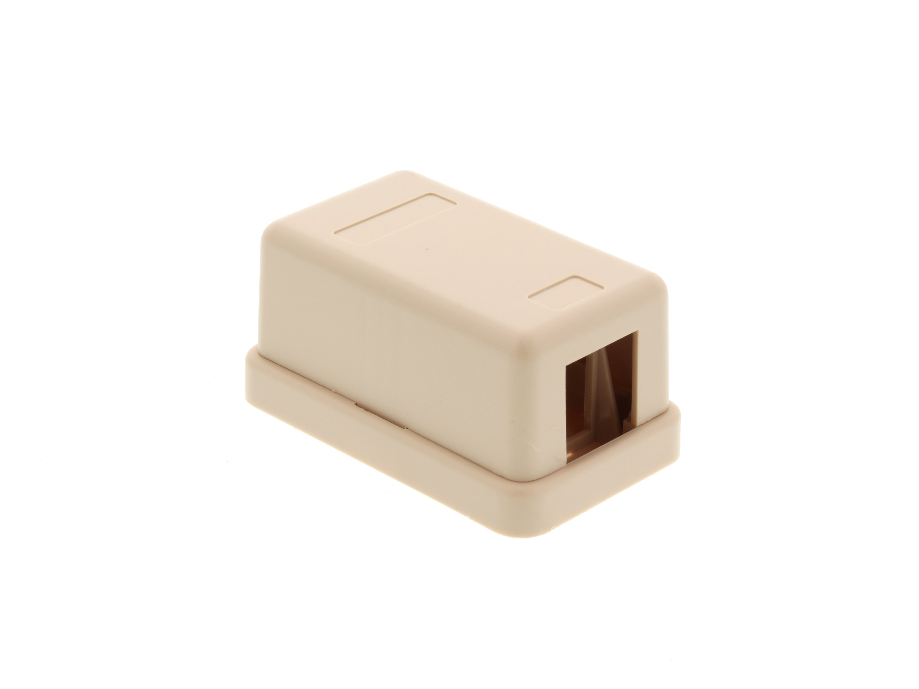 1 Port Surface Mount Box - Ivory | Computer Cable Store