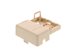 Ivory surface mount box base showing mounting points and cable entry - 5 of 8
