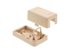 Disassembled components of 1 port ivory surface mount box - 7 of 8