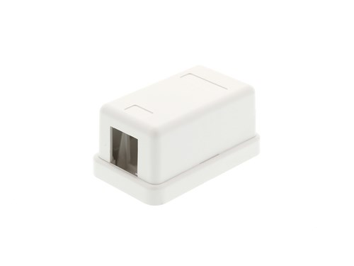 1 Port Surface Mount Box - White