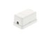 Side view of 1 port white surface mount box - 2 of 8