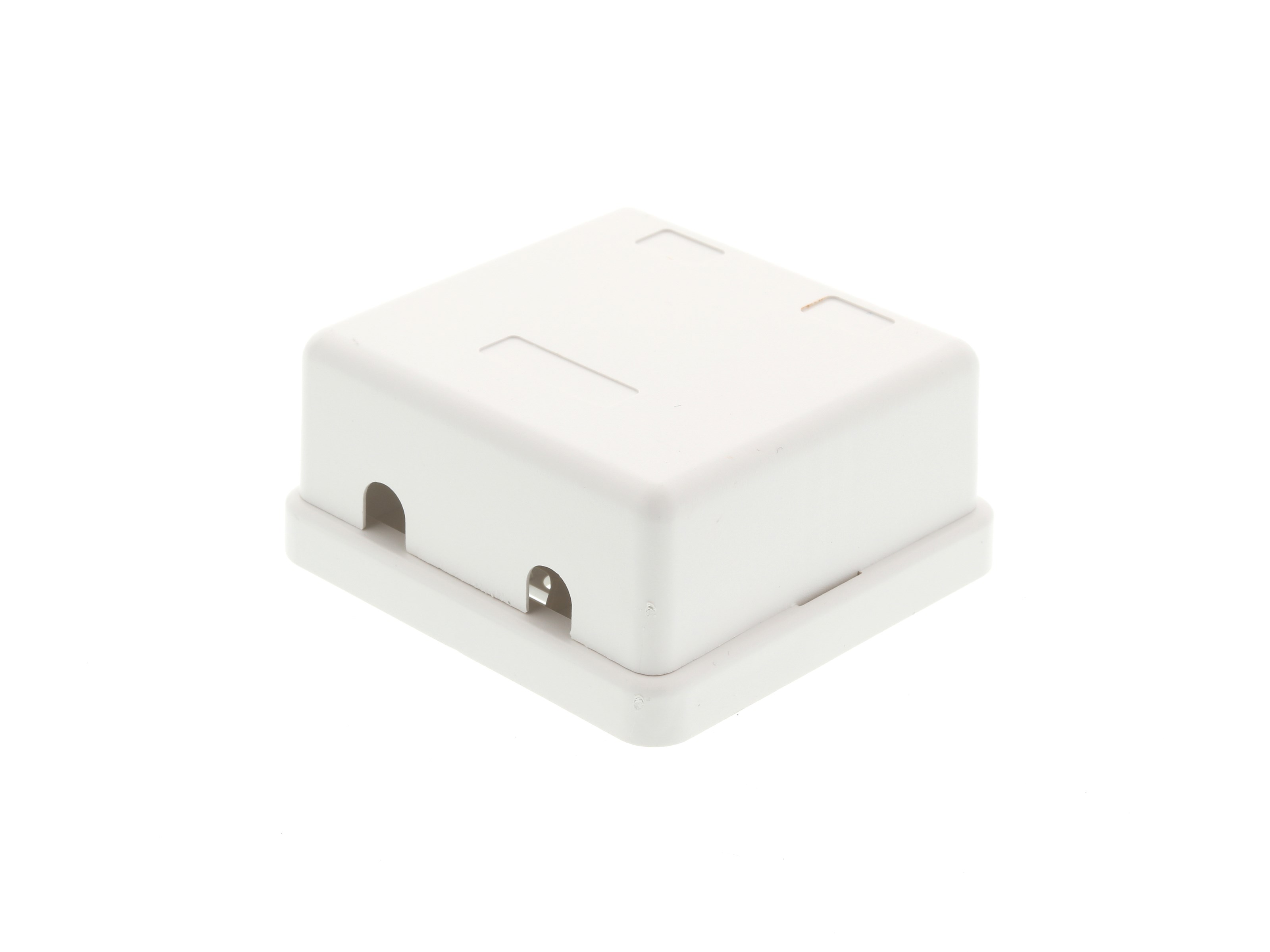 2 Port Surface Mount Box - White | Computer Cable Store