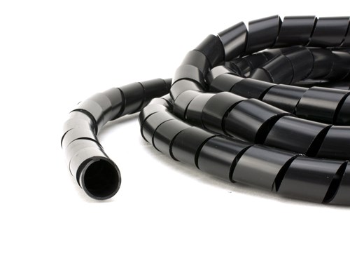 Black 3/4 Inch Polyethylene Spiral Wrap - 50 Feet