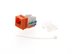 Picture of Cat 6 Keystone Jack 90 Degree 110 UTP - Orange - 8 of 9