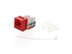 Picture of Cat 6 Keystone Jack 90 Degree 110 UTP - Red - 8 of 9