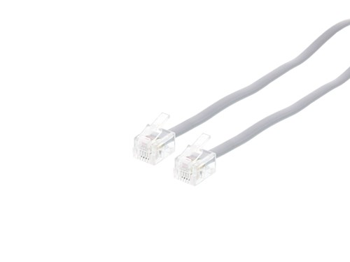 RJ11 4 Conductor Straight Wired Modular Telephone Cable - 25 FT