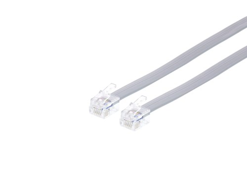 RJ12 6 Conductor Cross Wired Modular Telephone Cable - 15 FT