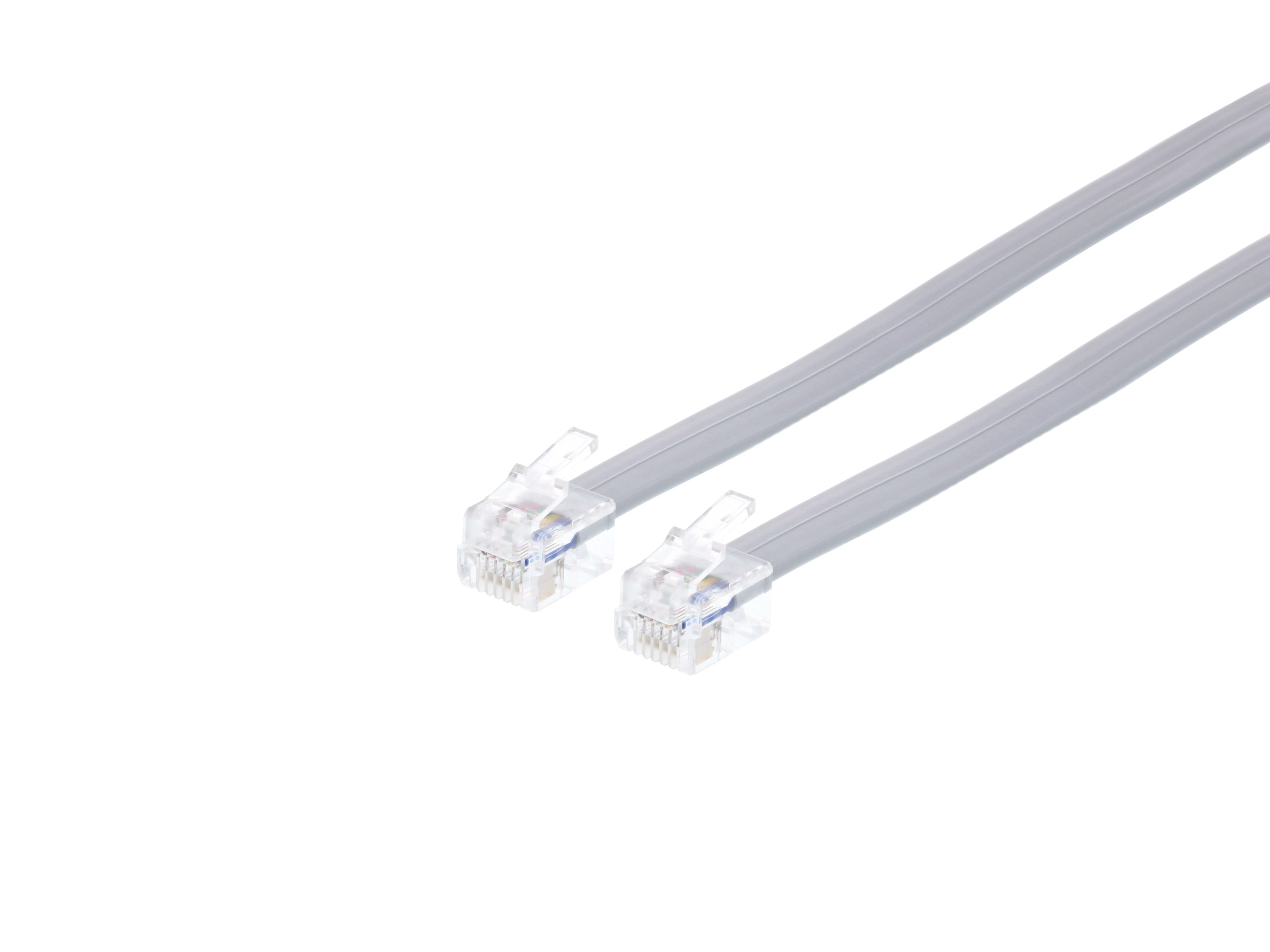 RJ12 6 Conductor Cross Wired Telephone Cable 50 FT | Computer Cable Store