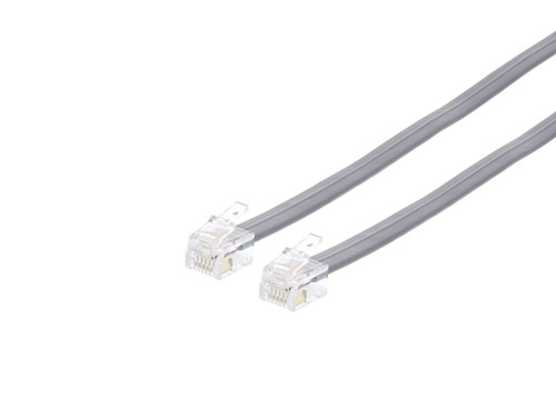 RJ12 6 Conductor Straight Wired Modular Telephone Cable - 25 FT