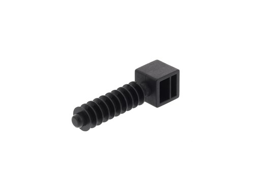 UV Black Wall Mount Plug with 9mm Mounting Hole - 100 Pack