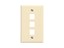 3 port keystone faceplate single gang almond