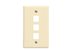 3 port keystone faceplate single gang almond - 0 of 3
