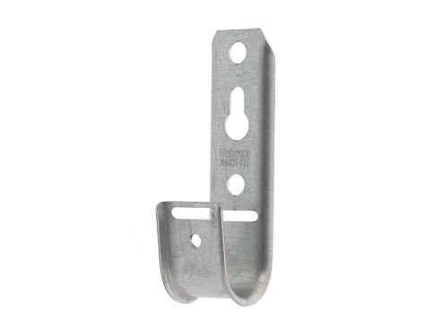3/4 Inch J-Hook Cable Support - Standard Mount, Galvanized, 25 Pack