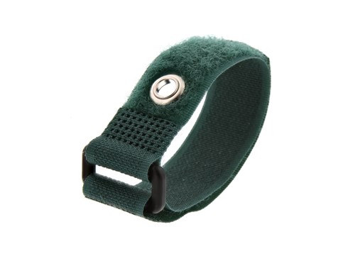 8 Inch Green Cinch Strap with Eyelet - 5 Pack