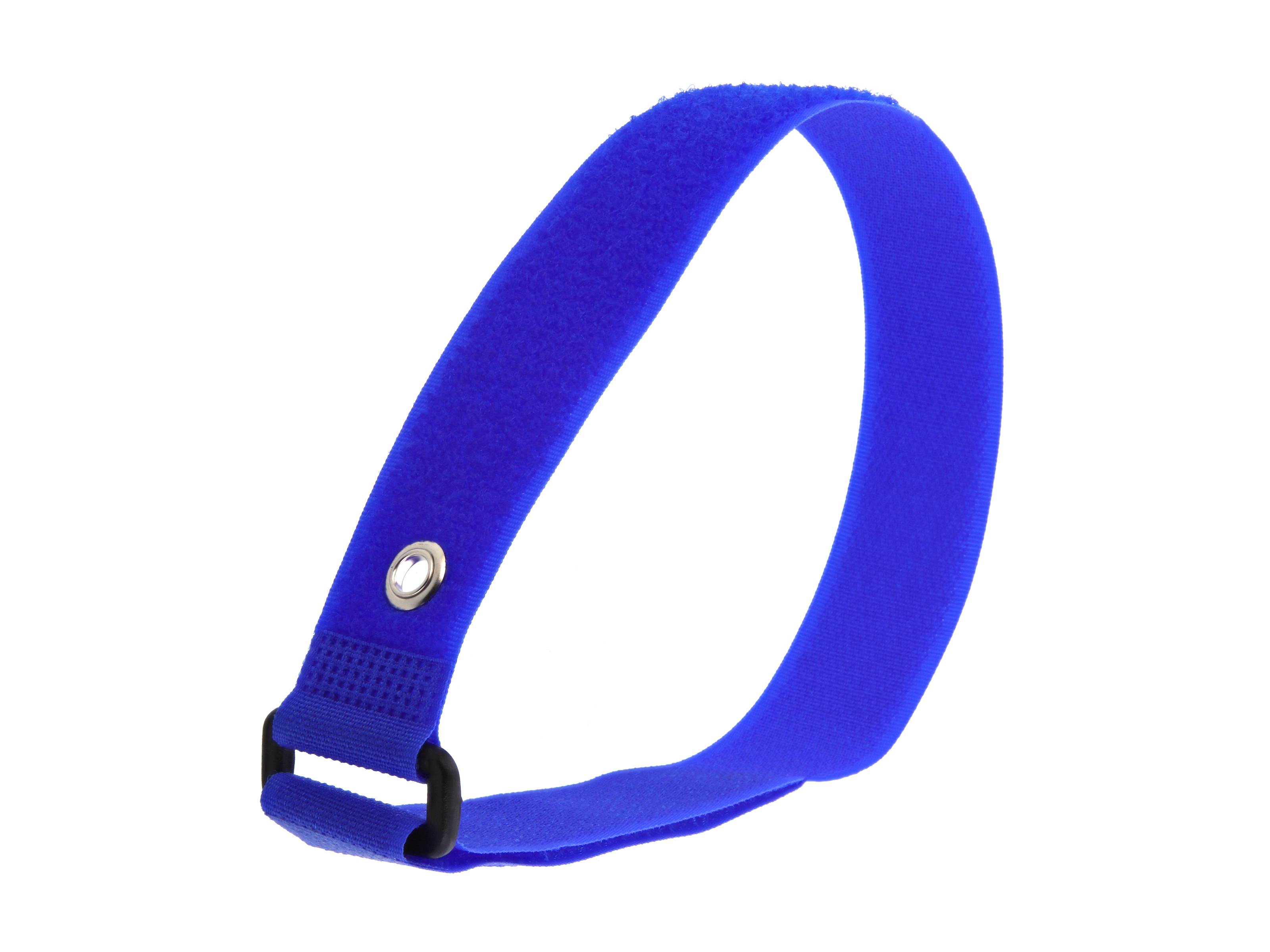 18 x 1 Inch Blue Cinch Strap with Eyelet - 5 Pack | Computer Cable Store