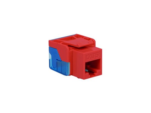 Cat5e Modular Keystone Jack - RJ45 (8P8C) Ez - Red