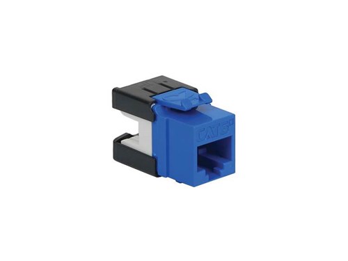 Cat 6a Modular Keystone Jack - RJ45 (8P8C) Hd - Blue