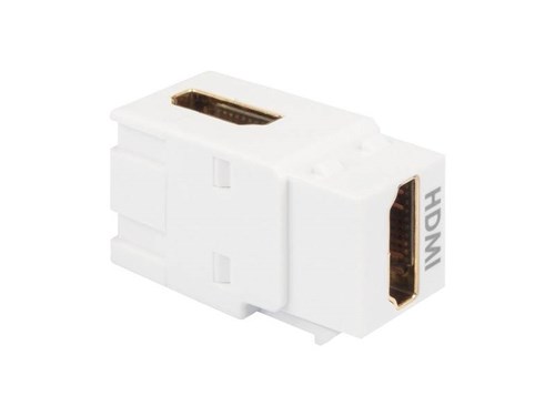 90° Degree HDMI, Female-to-Female Keystone Couper Module, White   