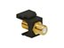 Picture of Coaxial Keystone Jack - F-type Gold Plated - Black - 0 of 1