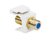 Picture of Coaxial Keystone Jack - F-type Gold Plated - 3 Ghz - White - 0 of 1
